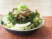 ネギいかの塩辛のり納豆イタリアンサラダ