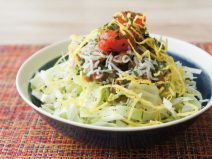 明太子じゃこ納豆錦糸卵サラダ