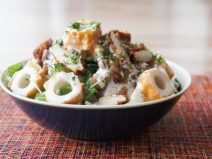 あおさ竹輪さつま揚げ納豆スモークシーザーサラダ