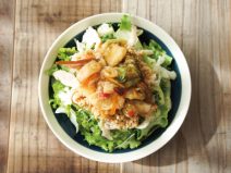 松前漬けひきわり納豆蒸し鶏サラダ