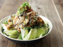 もろみネギ塩昆布納豆ささみサラダ