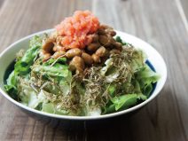 明太子ゆずちりめん昆布納豆サラダ