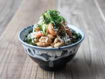 ねぎじゃこ一味イカ焼き納豆麦ごはん