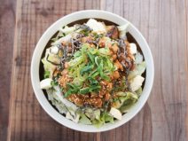 塩昆布ねぎチーズ納豆オニオンサラダ