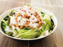 千枚漬け梅ごま納豆サラダ