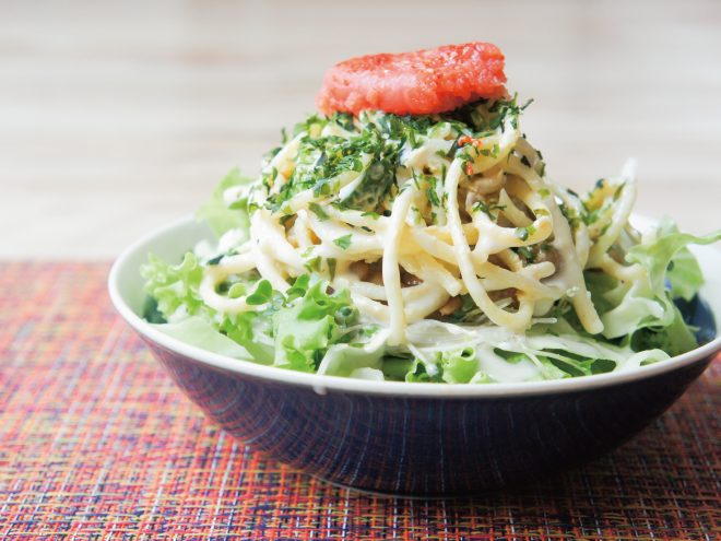 青のり明太子納豆サラスパサラダ