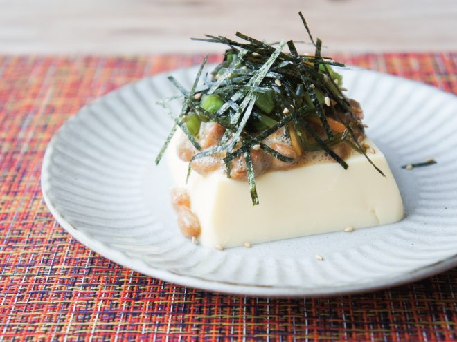 ゆず野沢菜昆布のり納豆たまご豆腐