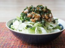 海苔たらこコールスロー納豆サラダ